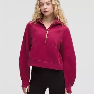 lululemon athletica Scuba Oversized Funnel Neck Half-Zip Magenta Smoke / Gold XL